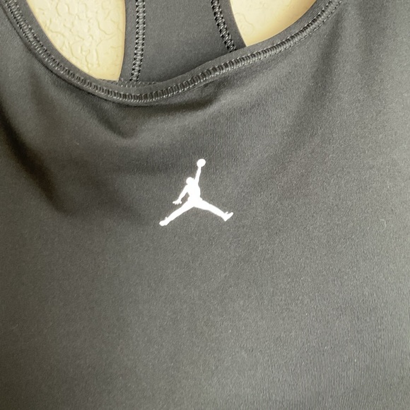 Nike Dri-Fit Womens Large Black Racerback Padded Sports Bra Air Jordan - Picture 3 of 4